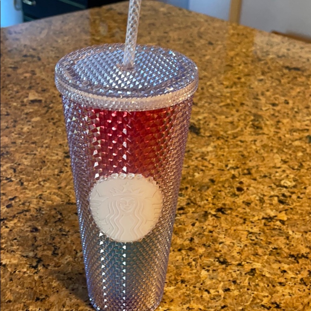 Rainbow colored Starbucks tumbler